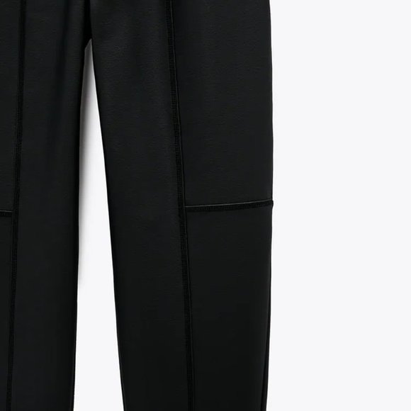 ZARA NEW COATED PANTS BLACK size M - Picture 7 of 8